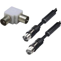 BKL Electronic antény kabel [1x anténní zástrčka 75 Ω - 1x anténní zásuvka 75 Ω] 2.00 m 80 dB dvoužilový stíněný černá