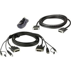 ATEN KVM kabel [1x DVI-D zástrčka , USB 2.0 zástrčka A, jack zástrčka 3,5 mm - 1x DVI-D zástrčka , USB 2.0 zásuvka A, jack zástrčka 3,5 mm] 1.80 m černá