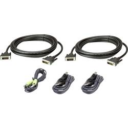 ATEN KVM kabel [1x DVI-D zástrčka , USB 2.0 zástrčka A, jack zástrčka 3,5 mm - 1x DVI-D zástrčka , USB 2.0 zásuvka A, jack zástrčka 3,5 mm] 3.00 m černá