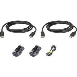 ATEN KVM kabel [1x zástrčka DisplayPort, USB 2.0 zástrčka A, jack zástrčka 3,5 mm - 1x USB 2.0 zásuvka B, jack zástrčka 3,5 mm, zástrčka DisplayPort] 1.80 m