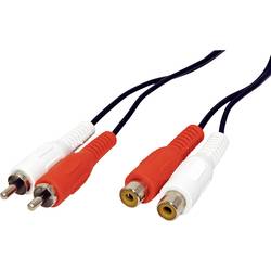 Value cinch audio kabel [2x cinch zástrčka - 2x cinch zásuvka] 5.00 m černá