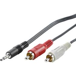 Value 11.99.4345 jack audio kabel [1x jack zástrčka 3,5 mm - 2x cinch zástrčka] 5.00 m černá stíněný