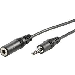 Value 11.99.4359 jack audio kabel [1x jack zástrčka 3,5 mm - 1x jack zásuvka 3,5 mm] 10.00 m černá stíněný