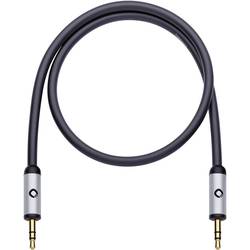 jack audio kabel [1x jack zástrčka 3,5 mm - 1x jack zástrčka 3,5 mm] 1.50 m černá pozlacené kontakty Oehlbach i-Connect J-35