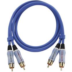 cinch audio kabel [2x cinch zástrčka - 2x cinch zástrčka] 0.50 m modrá pozlacené kontakty Oehlbach BEAT!