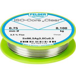 Felder Löttechnik ISO-Core Clear SAC305 pájecí cín cívka Sn96,5Ag3Cu0,5 0.100 kg 0.75 mm