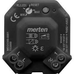 Merten MEG5300-0001 stmívač pod omítku Vhodné pro svítidlo: halogenová žárovka, žárovka, LED žárovka černá