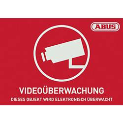ABUS AU1421 výstražná samolepka monitorováno kamerou Jazyky němčina (š x v) 74 mm x 52.5 mm