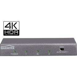 Marmitek Split 612 UHD 2.0 2 porty HDMI rozbočovač možnost 3D přehrávání, kovový ukazatel, UHD, se zabudovaným repeaterem 4096 x 2160 Pixel antracit (metalíza)