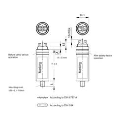 TDK B32332B6205J071 1 ks fóliový kondenzátor MKP s konektorem 2 µF 450 V/AC 5 % (Ø x v) 30 mm x 52 mm #####Dose
