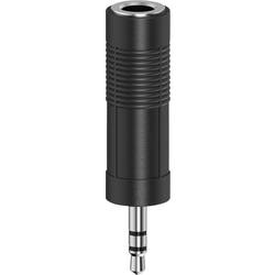 Hama 00205196 jack audio adaptér [1x jack zásuvka 6,3 mm - 1x jack zástrčka 3,5 mm] černá