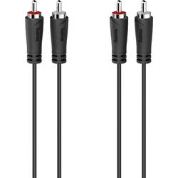 Hama 00205258 cinch audio kabel [2x cinch zástrčka - 2x cinch zástrčka] 3 m černá