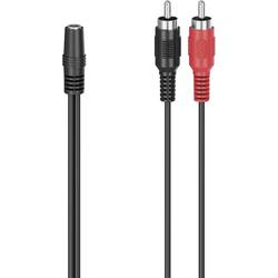 Hama 00205186 cinch / jack audio adaptér [1x jack zásuvka 3,5 mm - 2x cinch zástrčka] černá