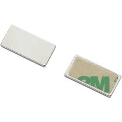 TRU COMPONENTS N35-451502 1563950 samolepicí magnet N35-451502 stříbrná (d x š) 20 mm x 10 mm 1 ks
