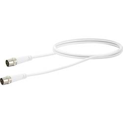 Schwaiger antény, SAT kabel [1x F rychlozástrčka - 1x F rychlozástrčka] 1.50 m 10 dB čtyřžilový stíněný bílá