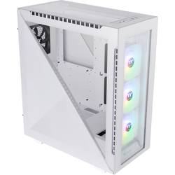 Thermaltake Divider 500 TG Snow ARGB White midi tower PC skříň bílá 3 předinstalované LED ventilátory, 1 předinstalovaný ventilátor, boční okno, prachový filtr