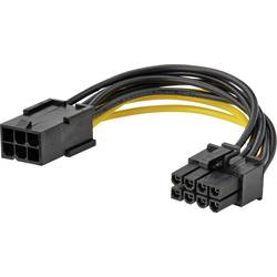 Akasa napájecí kabel [1x PCI-E zástrčka 6-pólová - 1x PCI-E zástrčka 8-pólová] 0.10 m žlutá, černá
