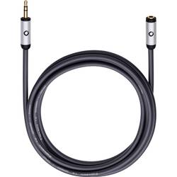 jack audio prodlužovací kabel [1x jack zástrčka 3,5 mm - 1x jack zásuvka 3,5 mm] 3.00 m černá pozlacené kontakty Oehlbach i-Connect J-35 EX