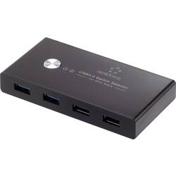 Renkforce RF-SHB-200 4 porty USB 3.0 přepínač + hub černá