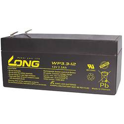 Long WP3.3-12 WP3.3-12 olověný akumulátor 12 V 3.3 Ah olověný se skelným rounem (š x v x h) 134 x 65.5 x 67 mm plochý konektor 4,8 mm nepatrné vybíjení,