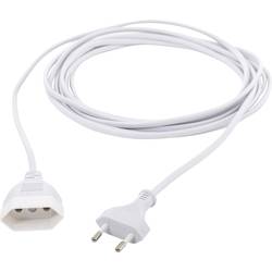 HAWA R699 napájecí prodlužovací kabel 2.5 A bílá 5.00 m H03VVH2-F 2X 0,75 mm² plochý