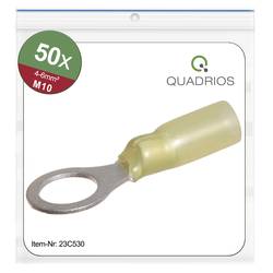 Quadrios 23C530 kulaté kabelové oko Průřez (max.)=6 mm² Ø otvoru=10.5 mm částečná izolace žlutá 50 ks