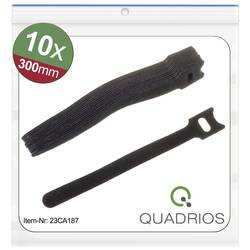 Quadrios 23CA187 kabelový manažer na suchý zip ke spojování háčková a flaušová část (d x š) 300 mm x 14 mm černá 10 ks