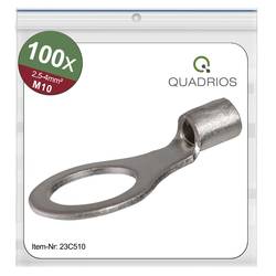 Quadrios 23C510 kulaté kabelové oko Průřez (max.)=4 mm² Ø otvoru=10.5 mm bez izolace 100 ks