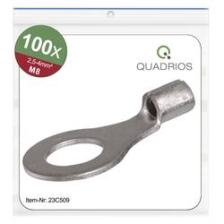 Quadrios 23C509 kulaté kabelové oko Průřez (max.)=4 mm² Ø otvoru=8.5 mm bez izolace 100 ks