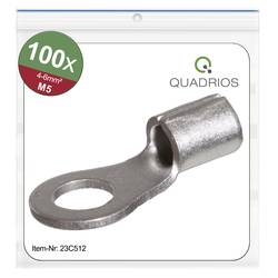 Quadrios 23C512 kulaté kabelové oko Průřez (max.)=6 mm² Ø otvoru=5.3 mm bez izolace 100 ks