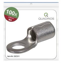 Quadrios 23C511 kulaté kabelové oko Průřez (max.)=6 mm² Ø otvoru=4.3 mm bez izolace 100 ks