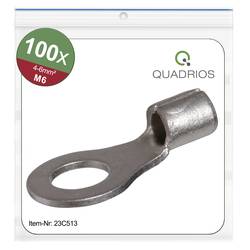Quadrios 23C513 kulaté kabelové oko Průřez (max.)=6 mm² Ø otvoru=6.5 mm bez izolace 100 ks