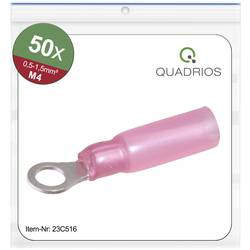 Quadrios 23C516 kulaté kabelové oko Průřez (max.)=1.5 mm² Ø otvoru=4.3 mm částečná izolace červená 50 ks