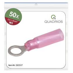 Quadrios 23C517 kulaté kabelové oko Průřez (max.)=1.5 mm² Ø otvoru=5.3 mm částečná izolace červená 50 ks