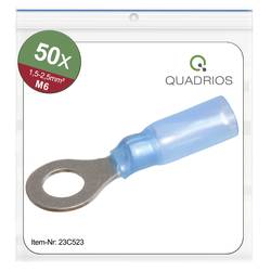 Quadrios 23C523 kulaté kabelové oko Průřez (max.)=2.5 mm² Ø otvoru=6.5 mm částečná izolace modrá 50 ks