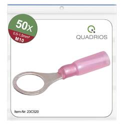 Quadrios 23C520 kulaté kabelové oko Průřez (max.)=1.5 mm² Ø otvoru=10.5 mm částečná izolace červená 50 ks