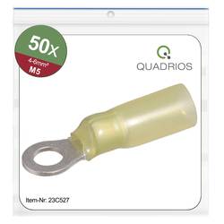 Quadrios 23C527 kulaté kabelové oko Průřez (max.)=6 mm² Ø otvoru=5.3 mm částečná izolace žlutá 50 ks