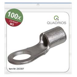 Quadrios 23C507 kulaté kabelové oko Průřez (max.)=4 mm² Ø otvoru=5.3 mm bez izolace 100 ks