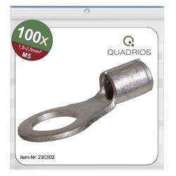 Quadrios 23C502 kulaté kabelové oko Průřez (max.)=2.5 mm² Ø otvoru=5.3 mm bez izolace 100 ks