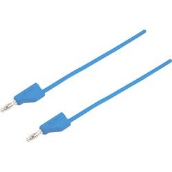 VOLTCRAFT MSB-300 měřicí kabel lamelová zástrčka 4 mm silikon 0.50 m modrá 1 ks
