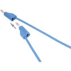 VOLTCRAFT MSB-300 měřicí kabel lamelová zástrčka 4 mm silikon 0.50 m modrá 1 ks