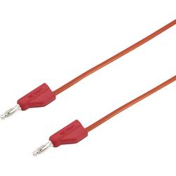 VOLTCRAFT MSB-300 měřicí kabel lamelová zástrčka 4 mm silikon 5.00 m červená 1 ks