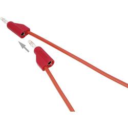 VOLTCRAFT MSB-300 měřicí kabel lamelová zástrčka 4 mm silikon 5.00 m červená 1 ks