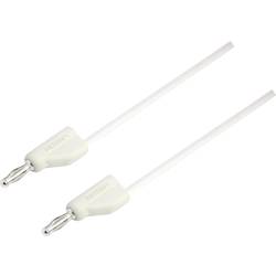 VOLTCRAFT MSB-300 měřicí kabel lamelová zástrčka 4 mm silikon 1.50 m bílá 1 ks
