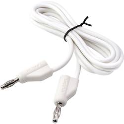 VOLTCRAFT MSB-300 měřicí kabel lamelová zástrčka 4 mm silikon 1.50 m bílá 1 ks
