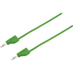 VOLTCRAFT MSB-300 měřicí kabel lamelová zástrčka 4 mm lamelová zástrčka 4 mm 1.50 m zelená 1 ks