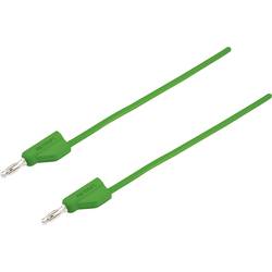 VOLTCRAFT MSB-300 měřicí kabel lamelová zástrčka 4 mm silikon 5.00 m zelená 1 ks