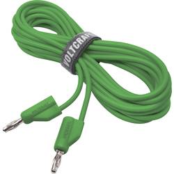 VOLTCRAFT MSB-300 měřicí kabel lamelová zástrčka 4 mm silikon 5.00 m zelená 1 ks