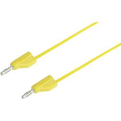 VOLTCRAFT MSB-300 měřicí kabel lamelová zástrčka 4 mm silikon 0.75 m žlutá 1 ks