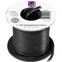 TRU COMPONENTS 1565082 lanko/ licna 2 x 0.75 mm² černá 10 m